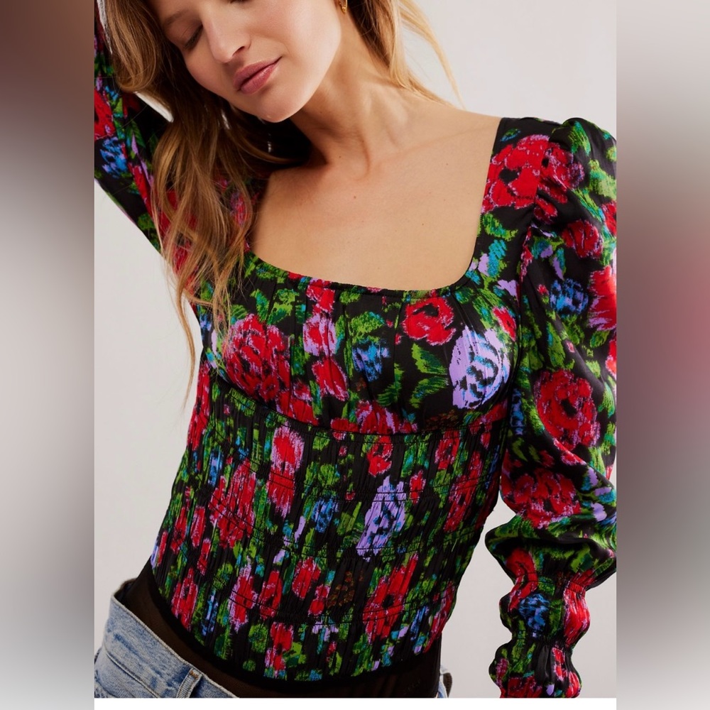 Free People Smock It To You Bodysuit Medium